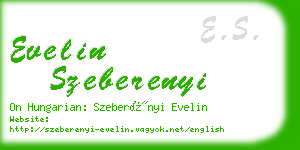 evelin szeberenyi business card